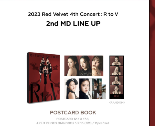 Red Velvet - 2023 Red Velvet 4th Concert : R to V OFFICIAL MD 2ND - Postcard Book