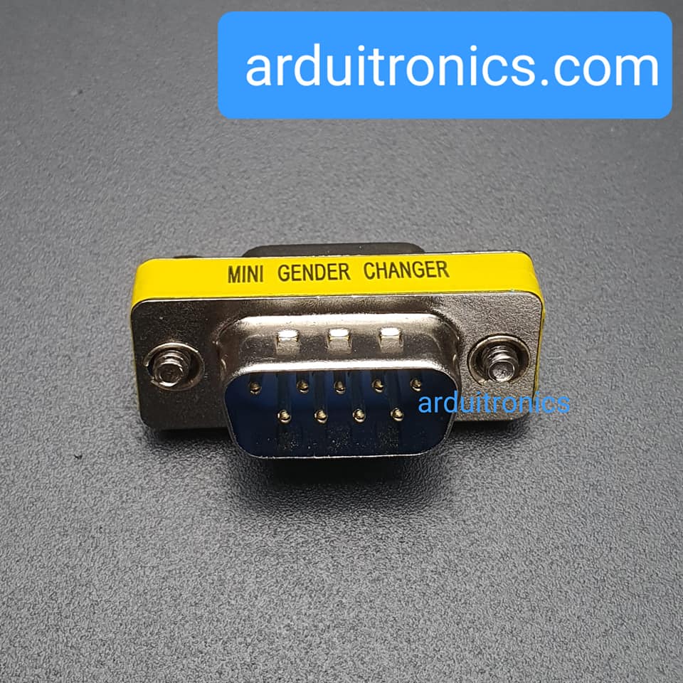 RS232 9 Pin Com Port DB9 Adapter Head Female To Male (DB9 เฉพาะหัว ตัวเมีย - ตัวผู้) จำนวน 1 ตัว (ข้างหน้าฝั่งหัวตัวผู้ ข้างหลังฝั่งหัวตัวเมีย)