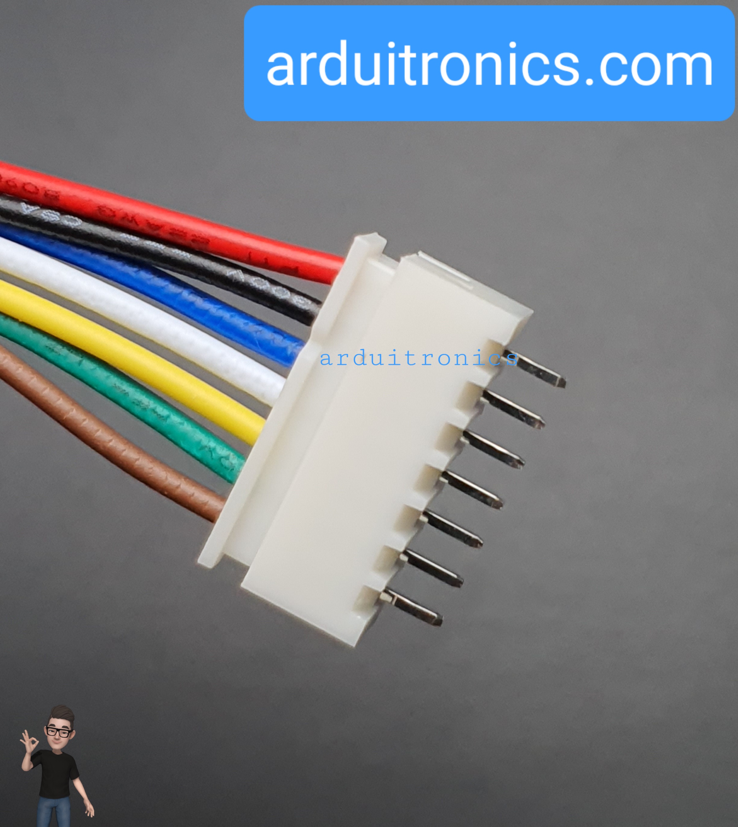 สาย XH2.54 Male Head 7P with Wire + Straight Pin Terminal