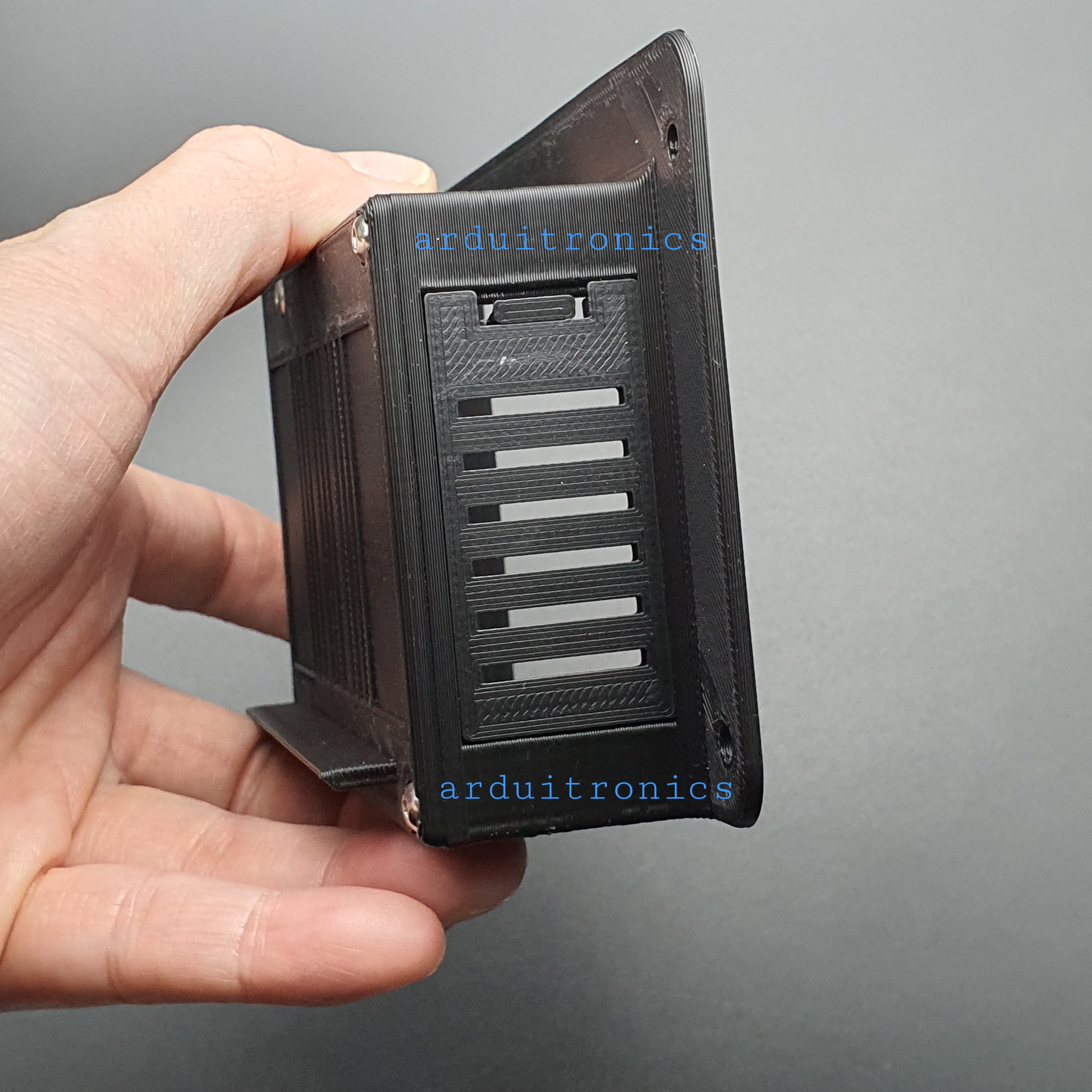 3D Printed Screen Case (Black) for Raspberry Pi Official 7 inch LCD Touchscreen