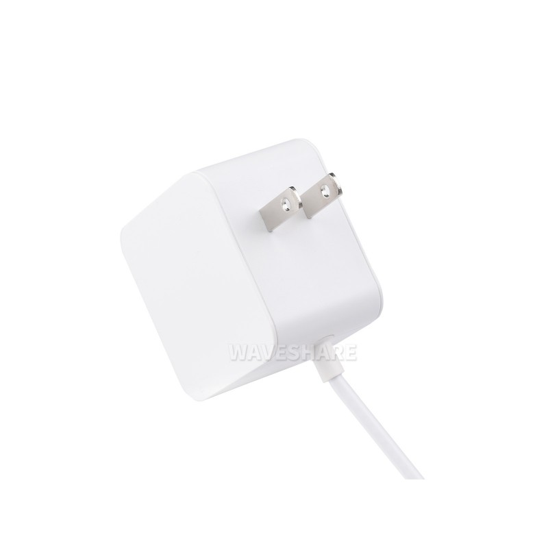 Official Power Supply, USB-C, 5.1V, 5A, White (US Plug) - Raspberry Pi 5 / 4B