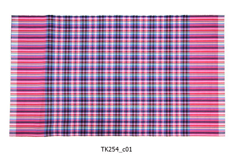 [2ม.] ผ้าขาวม้า TK254 บานเย็นน้ำเงิน