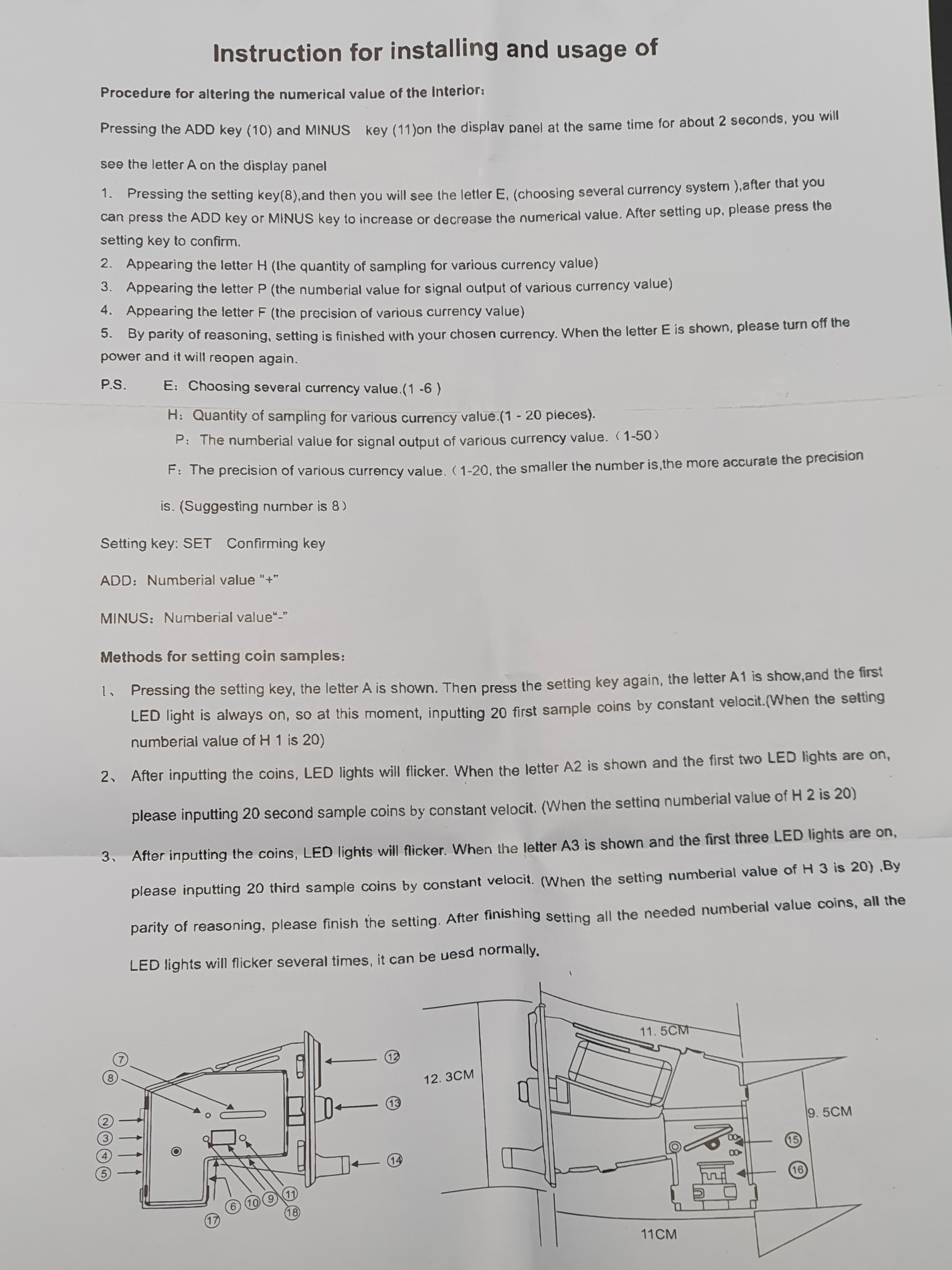 Multi Currency Coin Machine / Coin Validator เครื่องหยอดเหรียญ