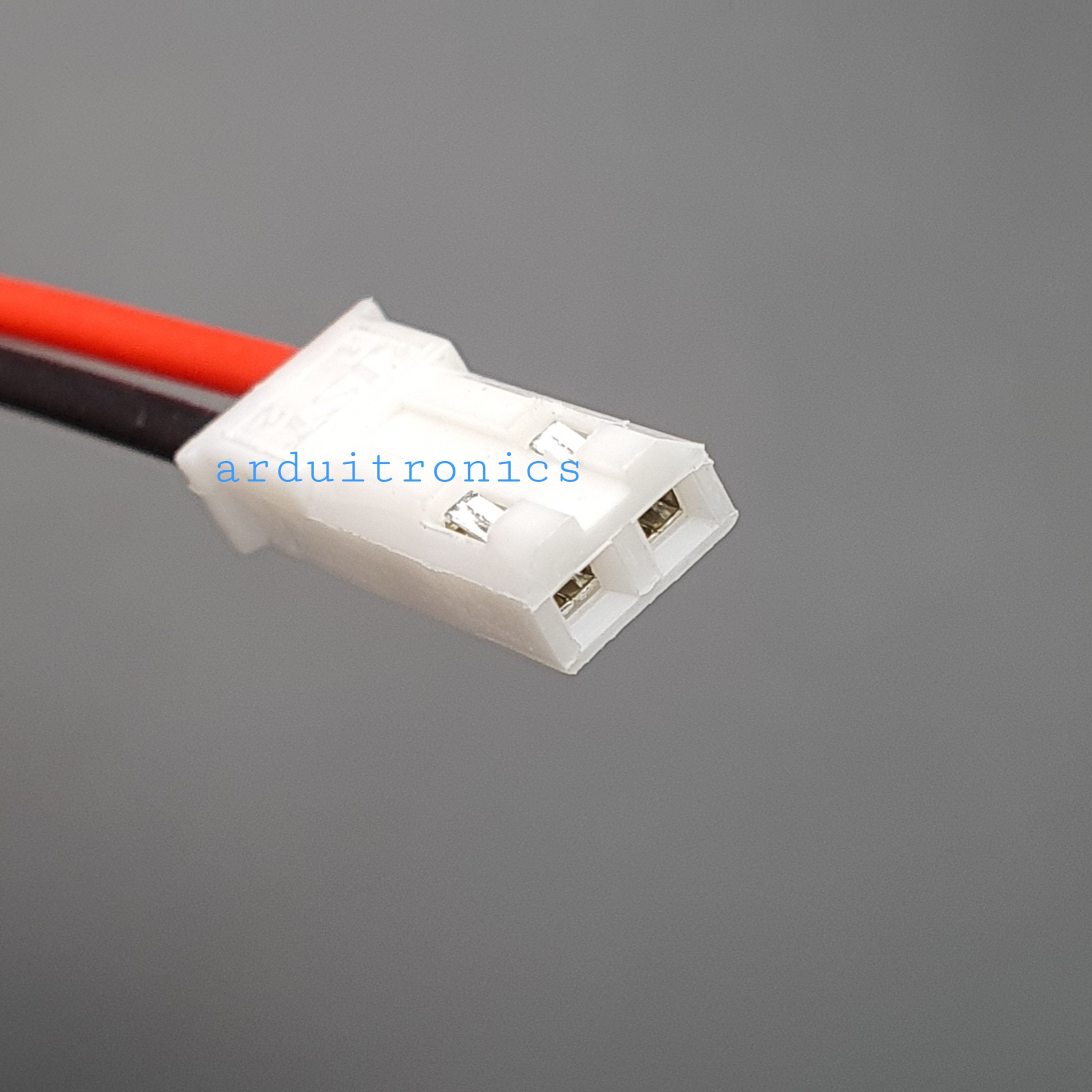 JST Connector 2Pin Plug Male สายต่อ JST ตัวผู้ พร้อมสายไฟยาว 10cm - White