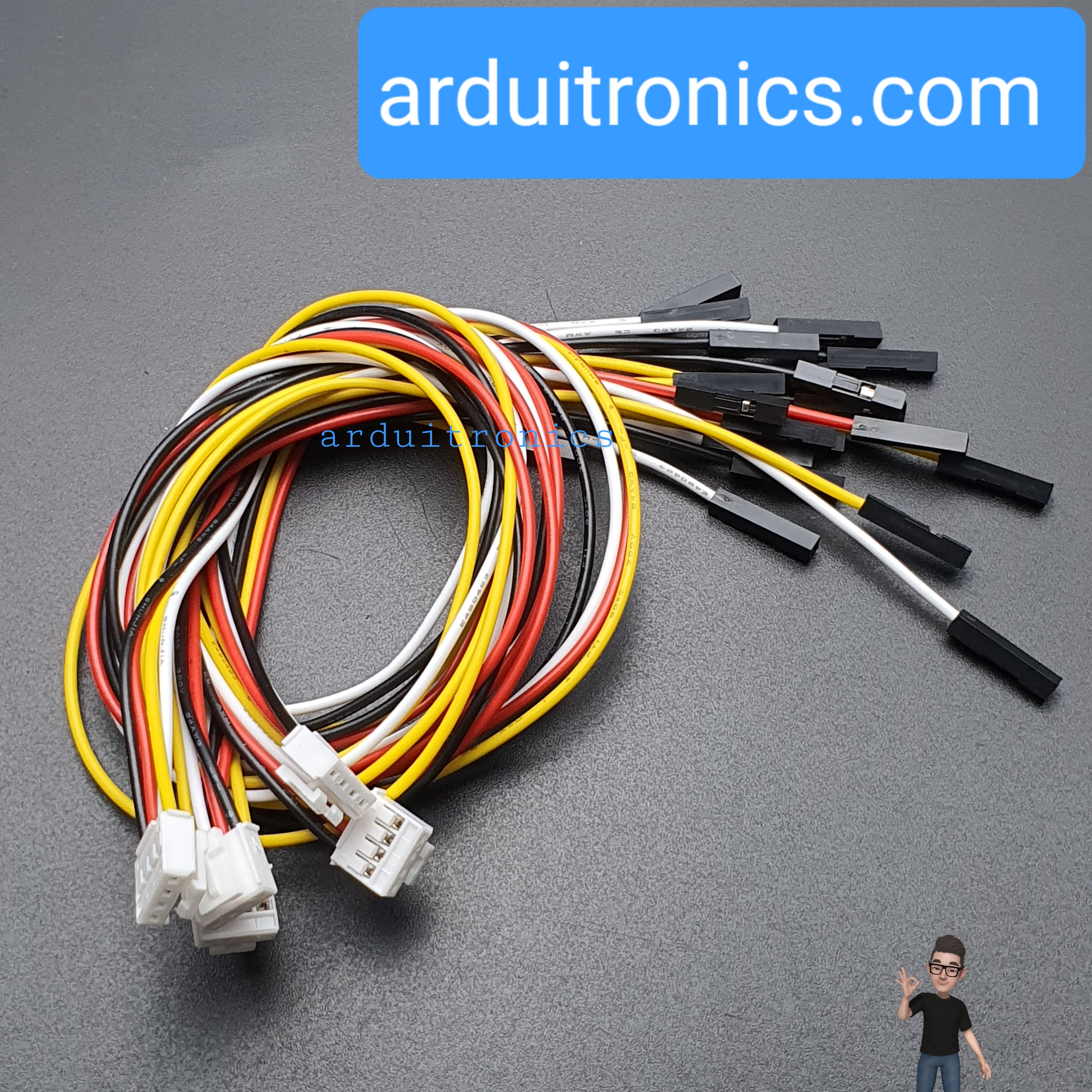 [Pack 5 เส้น] Grove - 4 Pin Female Jumper to Grove 4 Pin Conversion Cable (แปลงหัว Grove 4 Pin เป็น หัวจัมเปอร์ตัวเมีย 4 หัว)