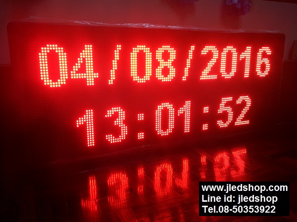 ป้ายนาฬิกาLED 6 หลัก แสดงวัน-เดือน-ปี 2แถว