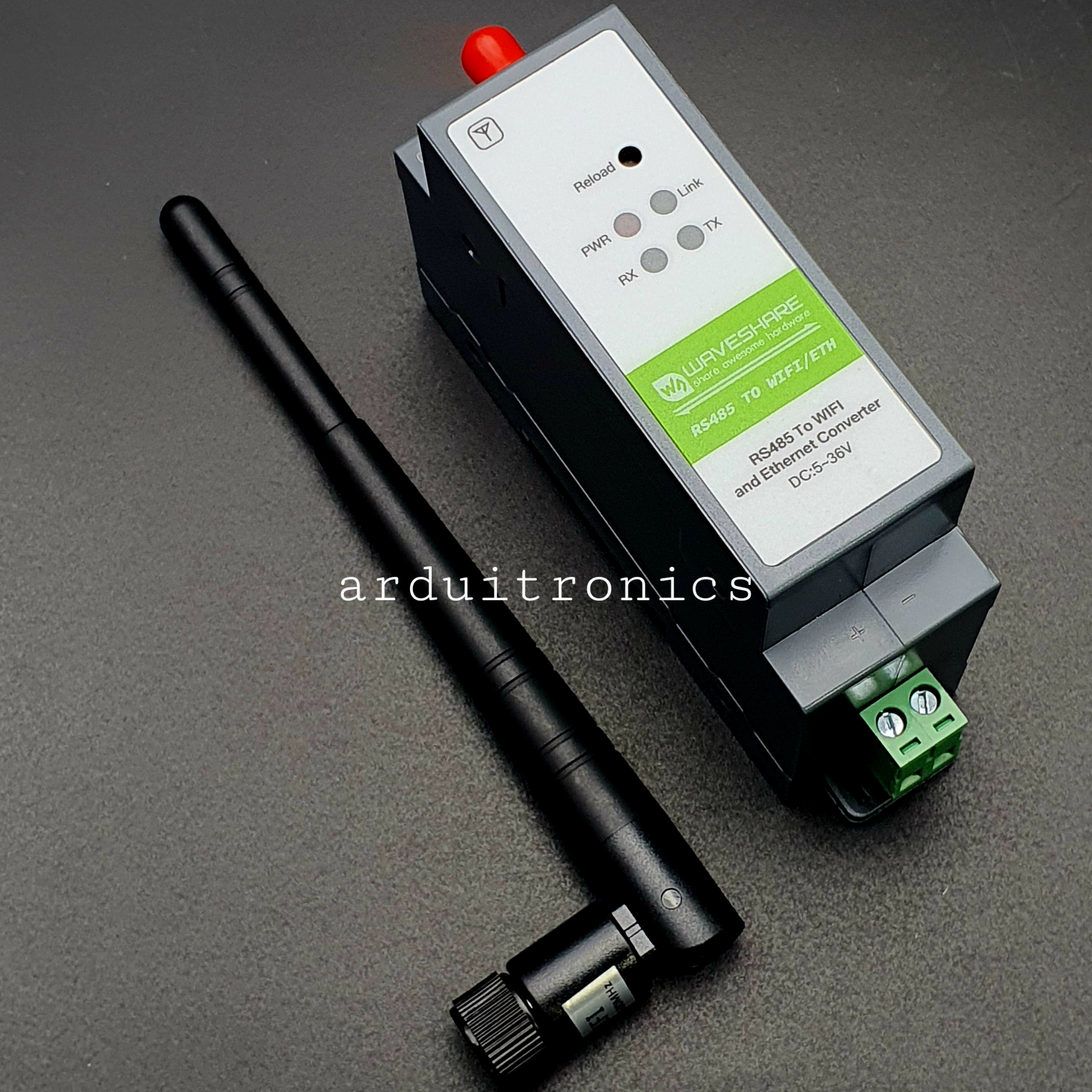 Rail-Mount Serial Server, RS485 to WIFI/Ethernet Module, Modbus MQTT Gateway (ของแท้จาก Waveshare)