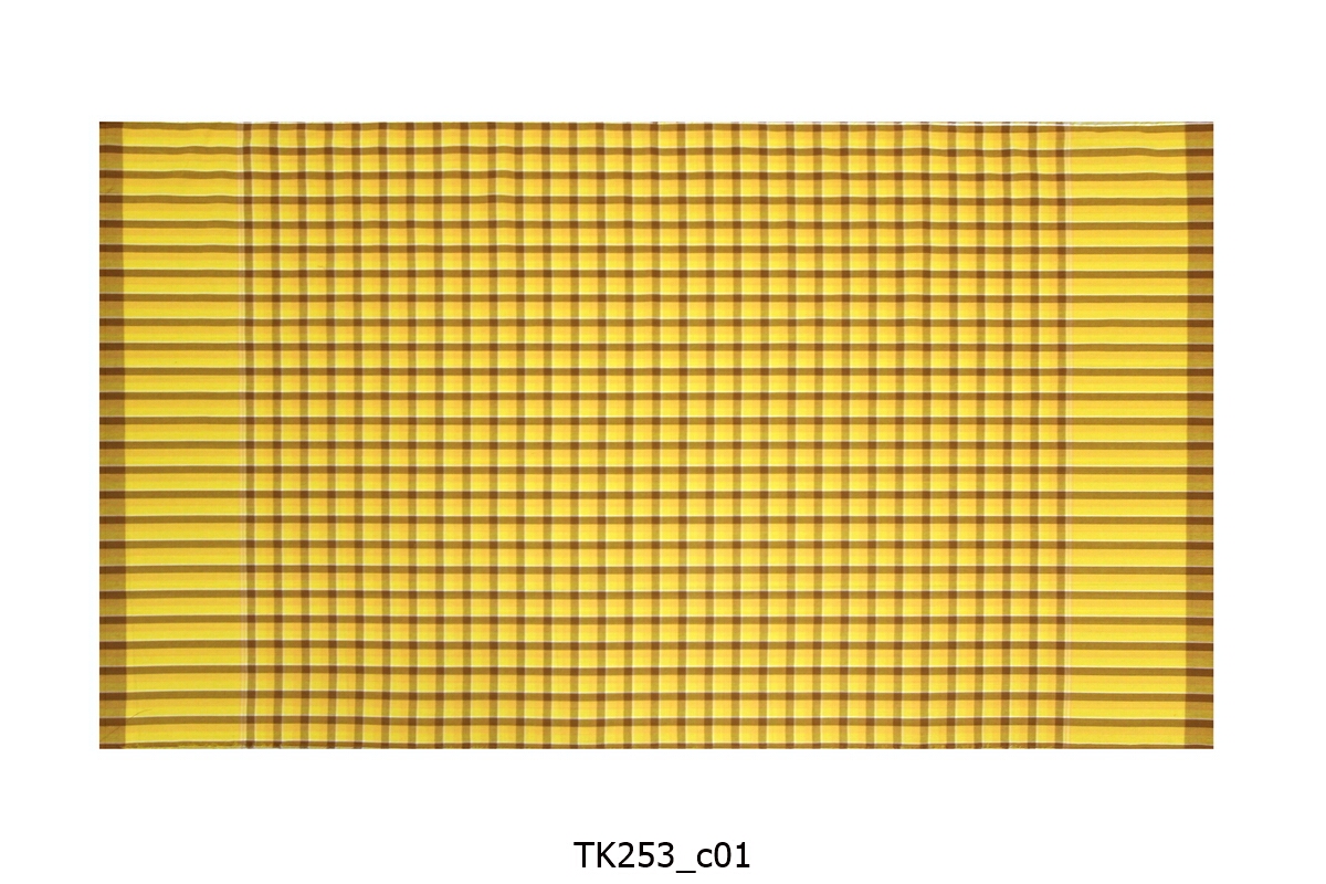 [2ม.] ผ้าขาวม้า TK253 เหลือง