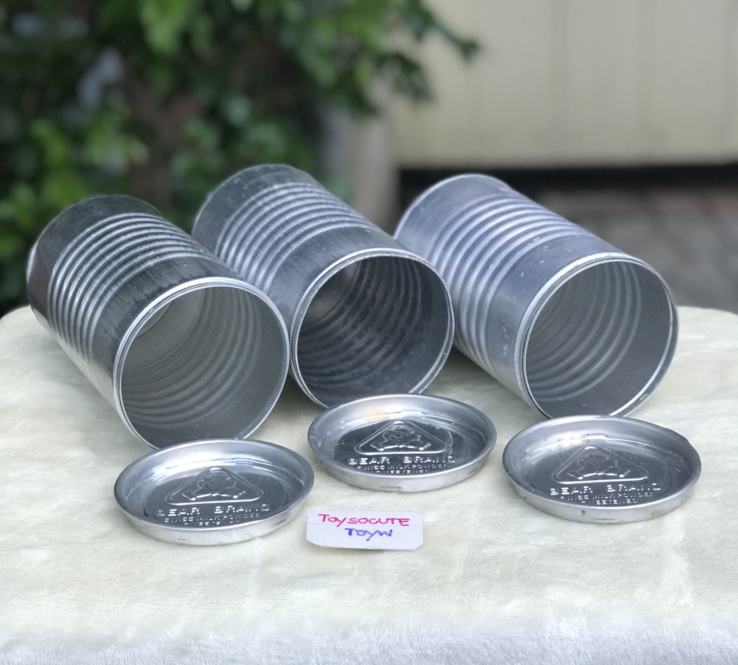 ราคาต่อชิ้น ฝากระป๋องโลโก้รุ่นแรกแบบสองชั้นหายาก กระป๋องนมตราหมีโบราณ Holland Guigoz สภาพสวย ไม่ผุ