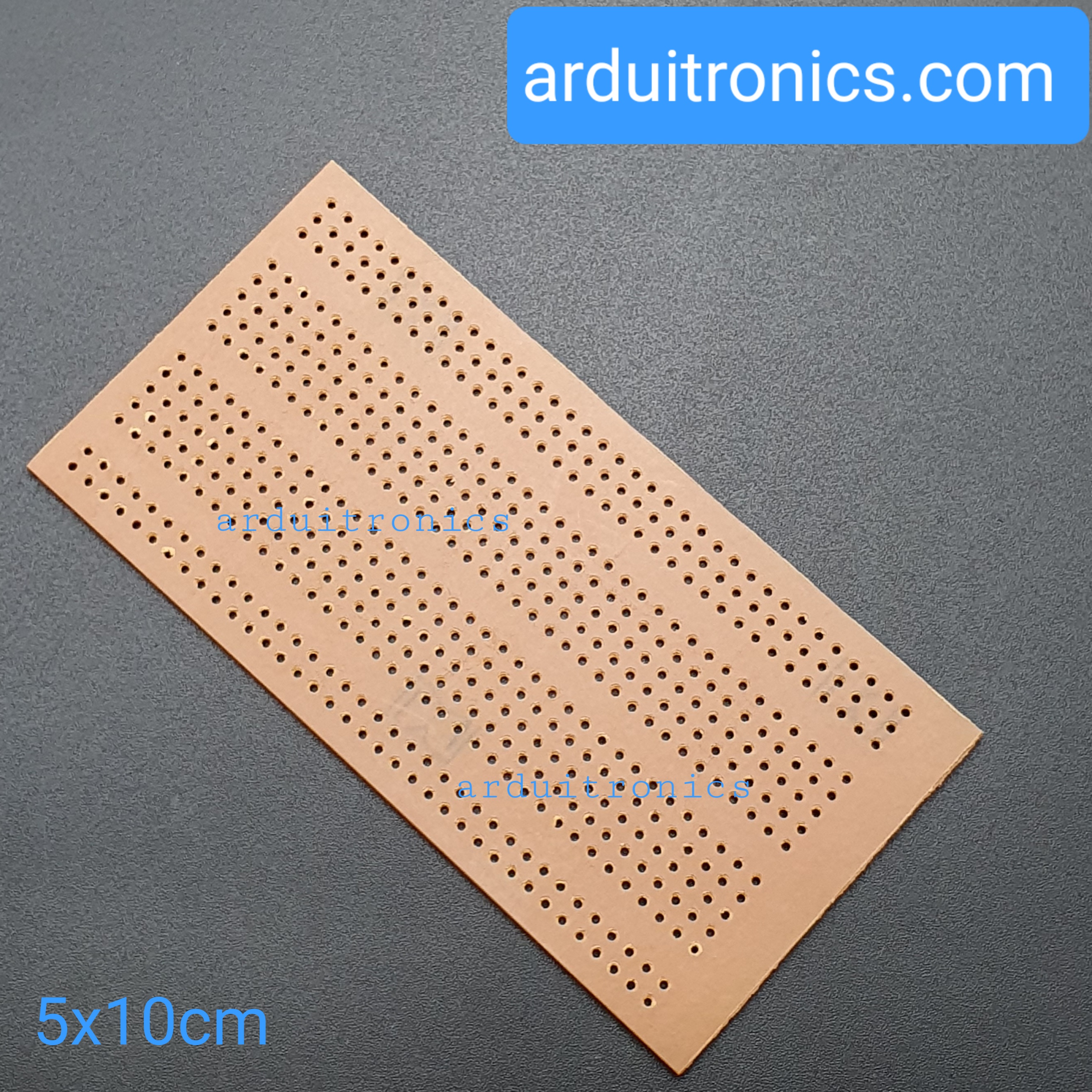 แผ่น PCB ไข่ปลา 1 หน้า ขนาด 5x10cm (สีน้ำตาล) แผ่นปริ๊นอเนกประสงค์ PCB 1 หน้า ไข่ปลา Prototype PCB Board 5x10cm