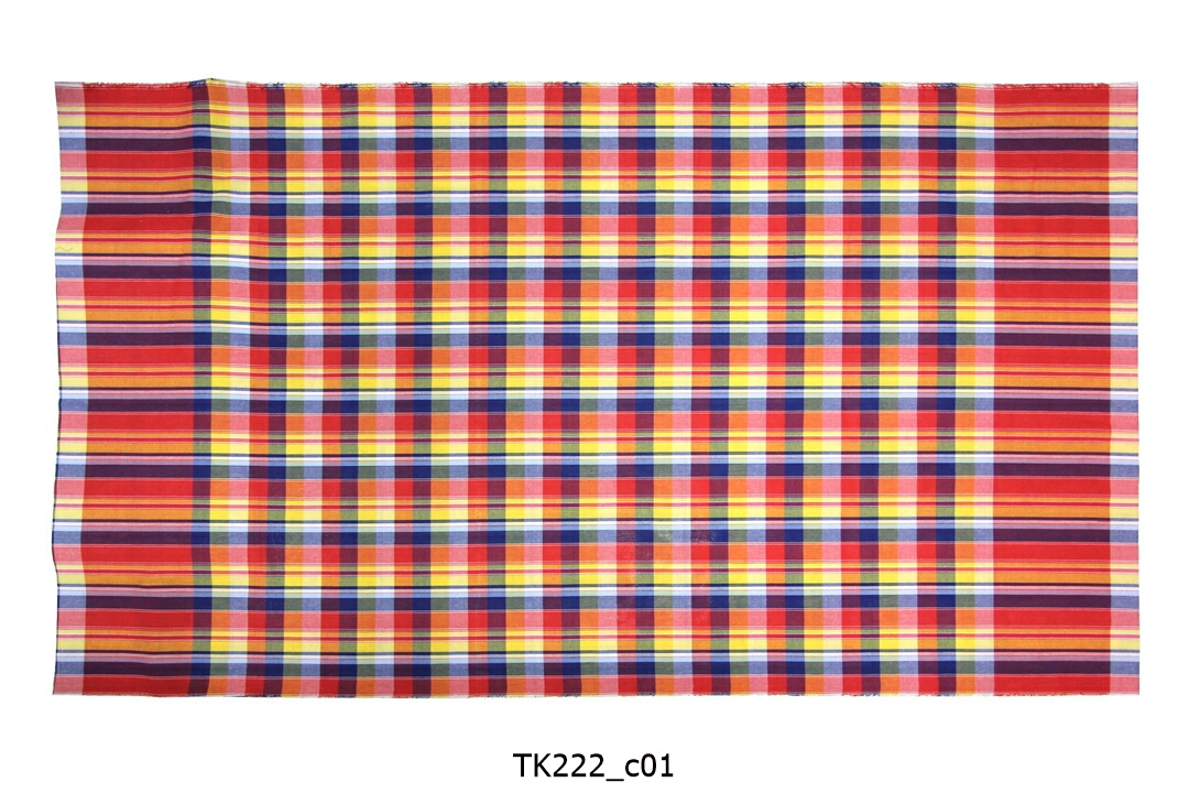 [2ม.] ผ้าขาวม้า TK222 น้ำเงินแดง