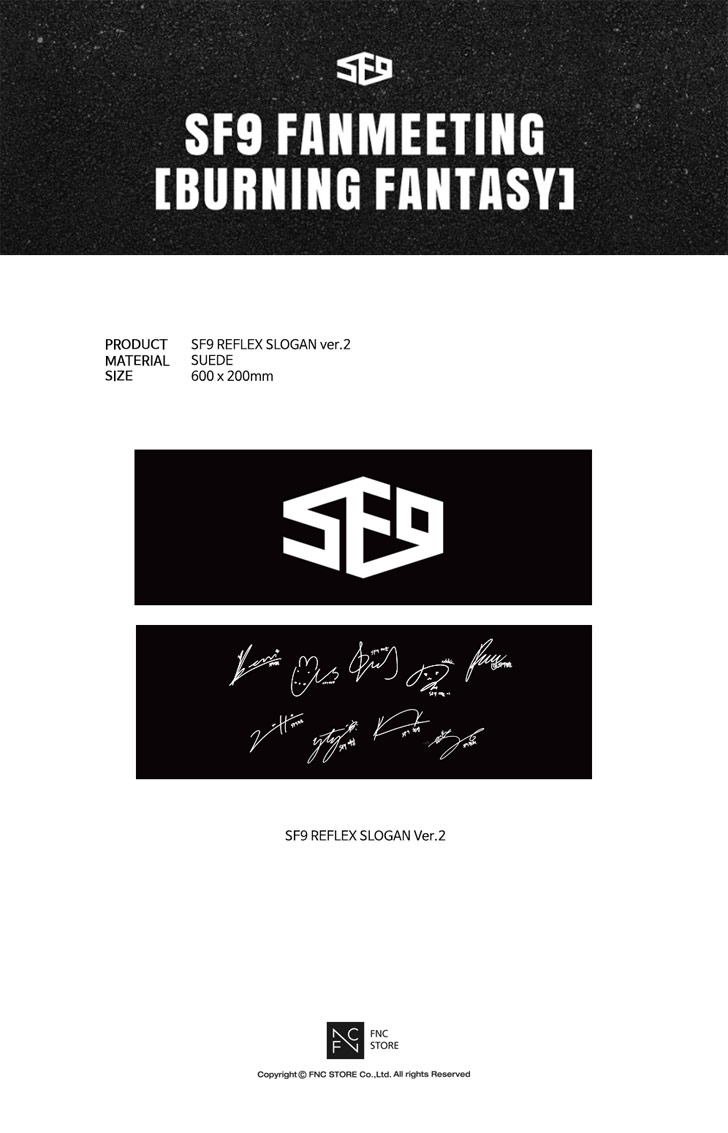 SF9 - REFLEX SLOGAN ver.2 [BURNING FANTASY] ผ้าเชียร์