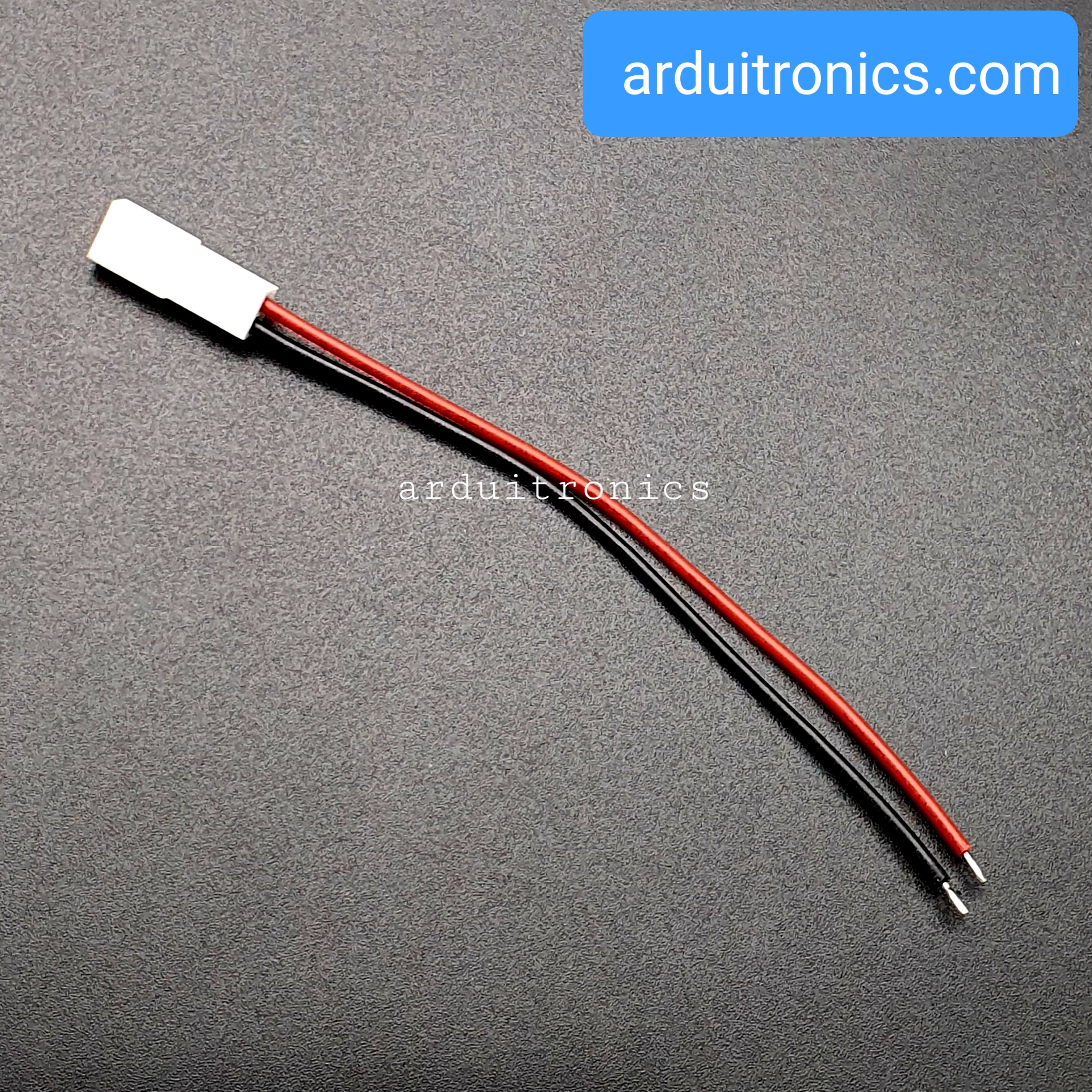 JST Connector 2Pin Plug Female สายต่อ JST ตัวเมีย พร้อมสายไฟยาว 10cm - White