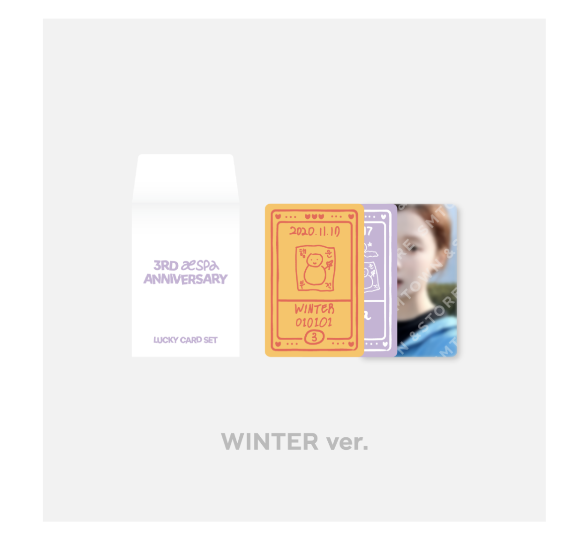 aespa -aespa Debut 3rd Anniversary MD -Lucky Card set แบบ winter