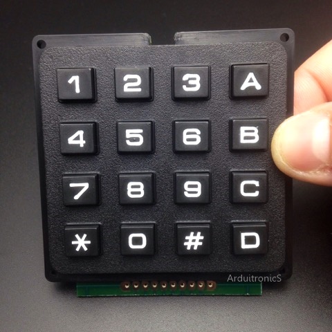4x4 Matrix Keypad Module (Black Keypad)