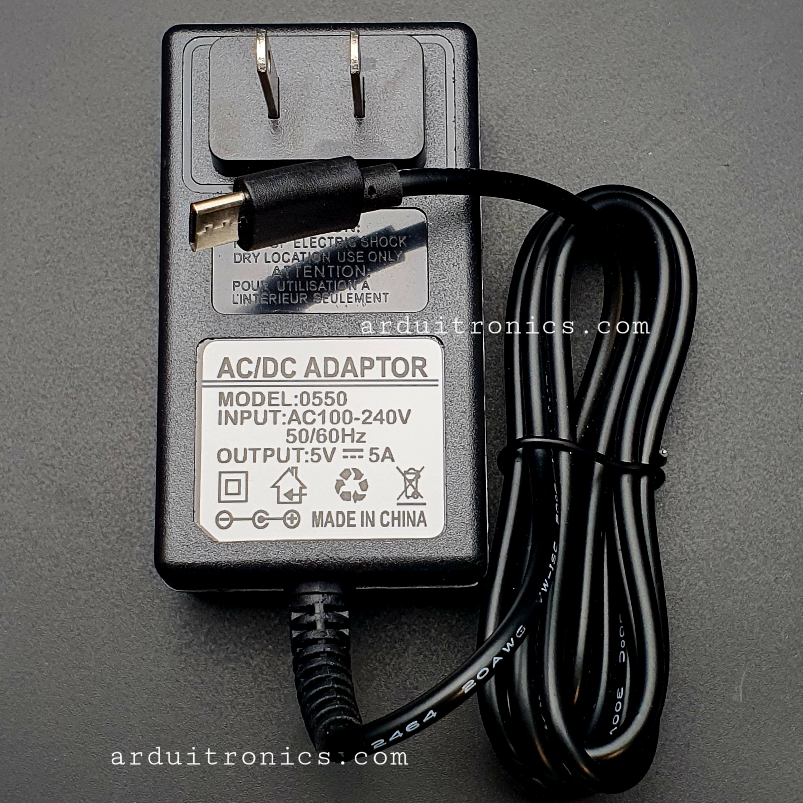 Power Adapter 5V 5A USB Type-C (หัว US)