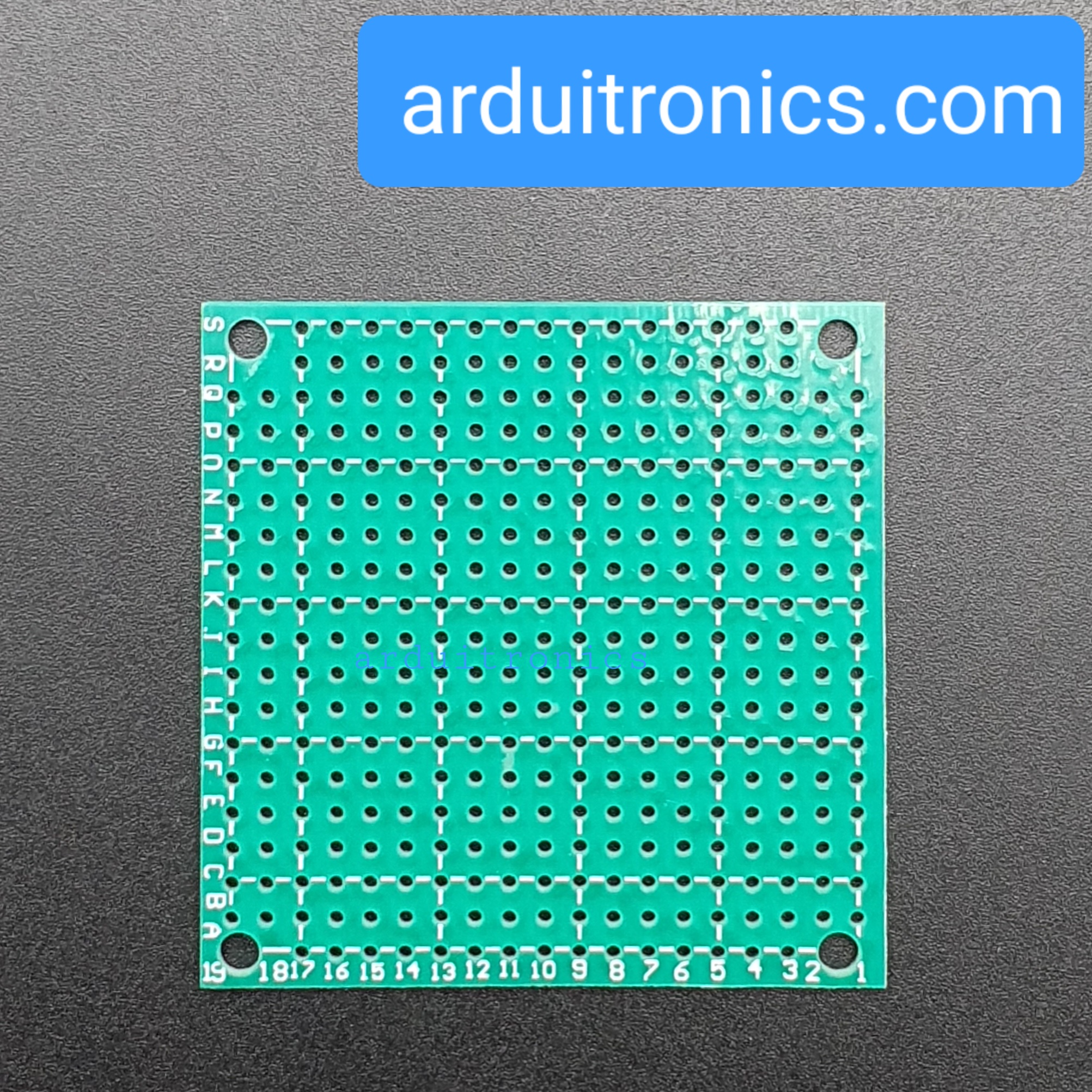 แผ่น PCB ไข่ปลา 1 หน้า ขนาด 5x5cm แผ่นปริ๊นอเนกประสงค์ Prototype PCB Through Hole Universal PCB จำนวน 1 แผ่น