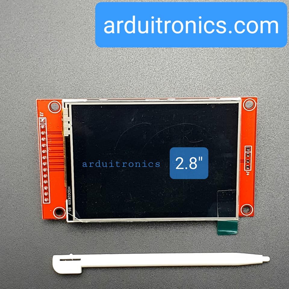 จอแสดงผล TFT LCD ขนาด 2.8" Color module 320x240 แบบสัมผัสพร้อมช่องเสียบ SD Card Driver ILI9341 For Arduino + Free Stylus Pen