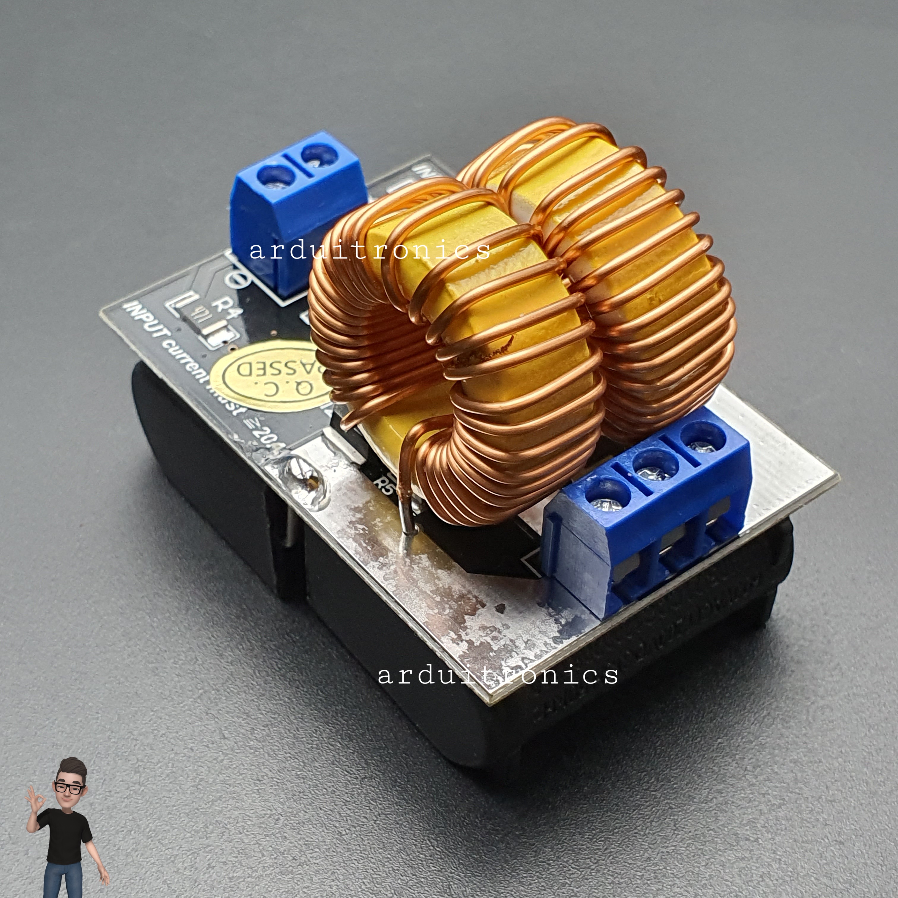 เครื่องเหนี่ยวนำความร้อนโลหะแบบไร้สัมผัส Induction Heater Mini ZVS no-tap Finished Product