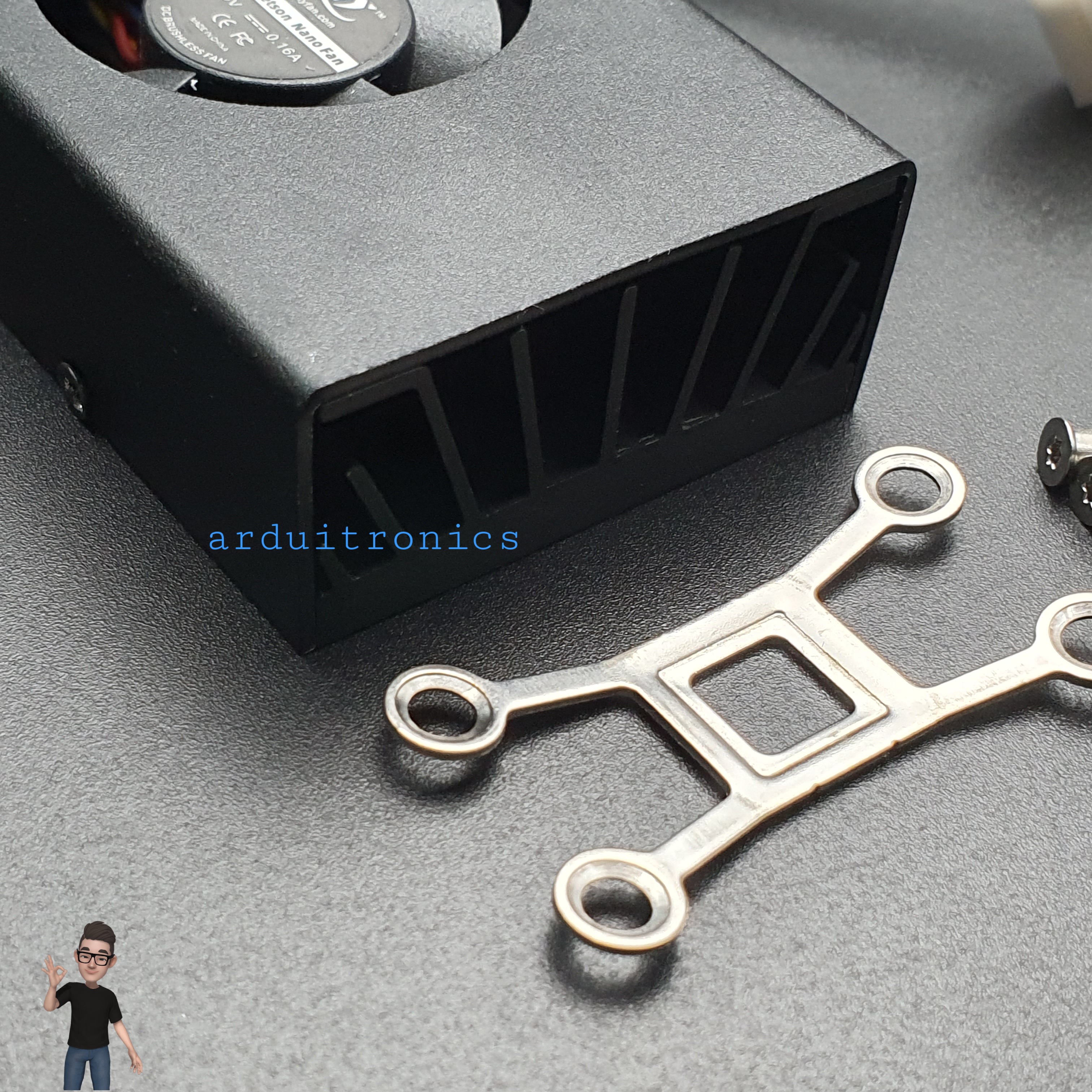 Aluminum Heatsink with built-in Fan and Housing for Jetson Nano Module