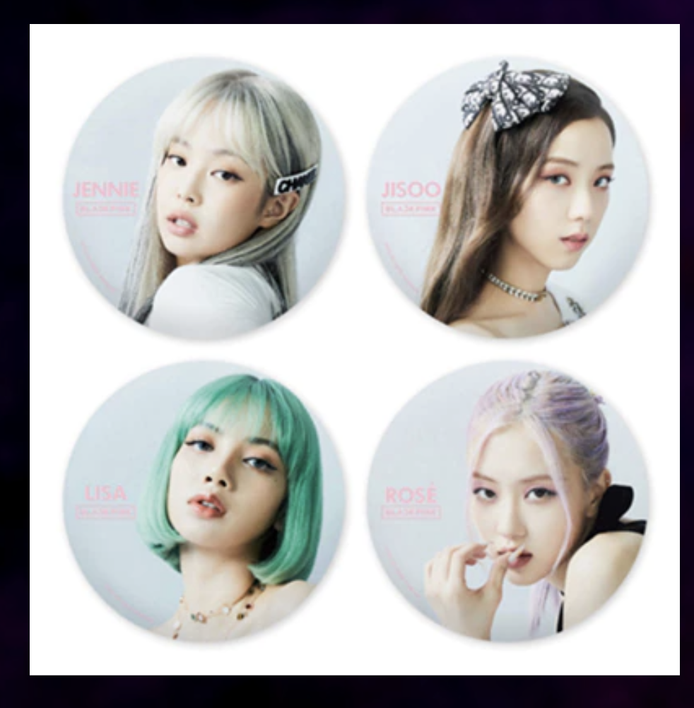 BLACKPINK - JAPAN 1st FULL ALBUM「THE ALBUM -JP Ver.-」 GOODS - ของสะสม - Button Badges สุ่ม จาก 4 แบบ