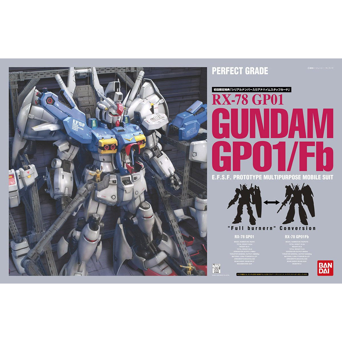 PG 1/60 RX-78 GP01 Gundam GP01/Fb
