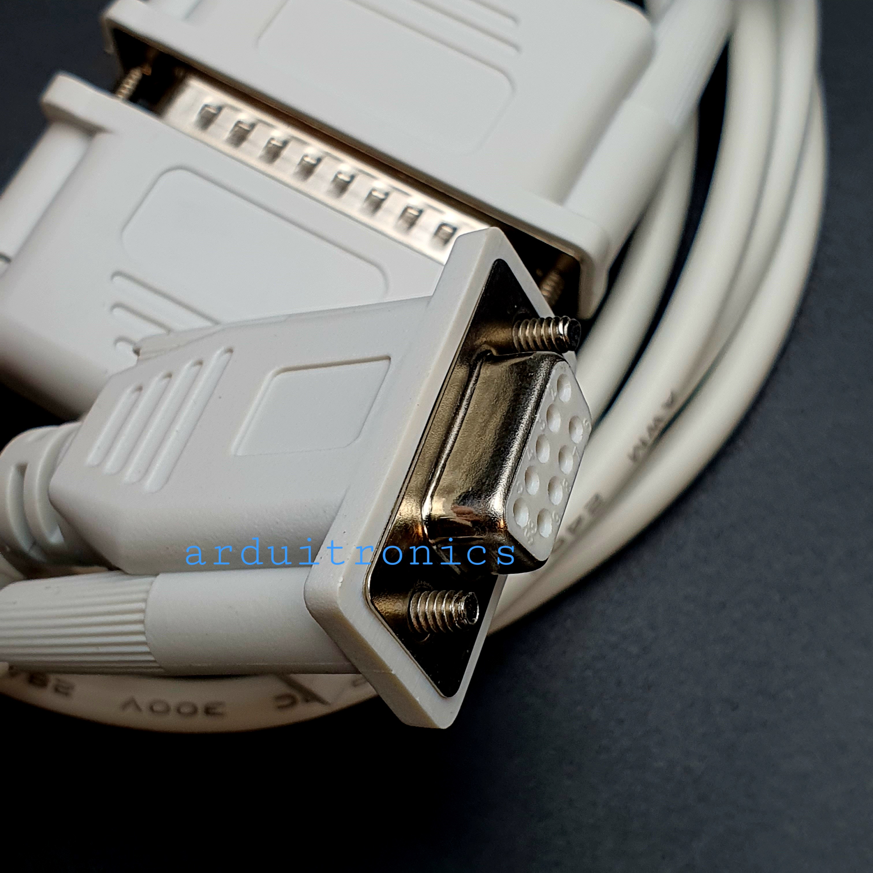 SC-09 SC09 FX Series PLC Programming Cable ขนาด 2 เมตร สีขาว