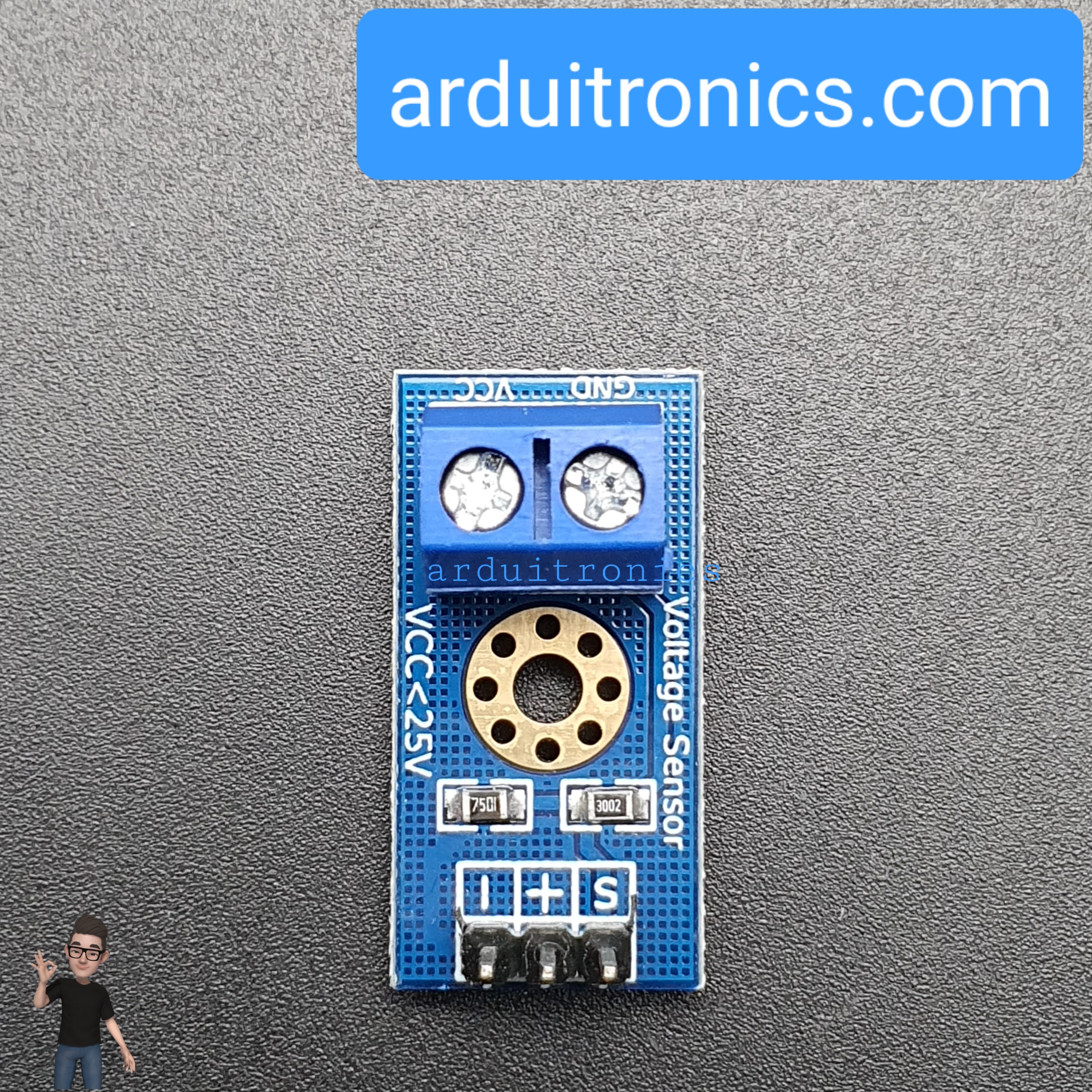 Arduino Standard Voltage Sensor Module (0-24 V) เซ็นเซอร์วัดแรงดัน