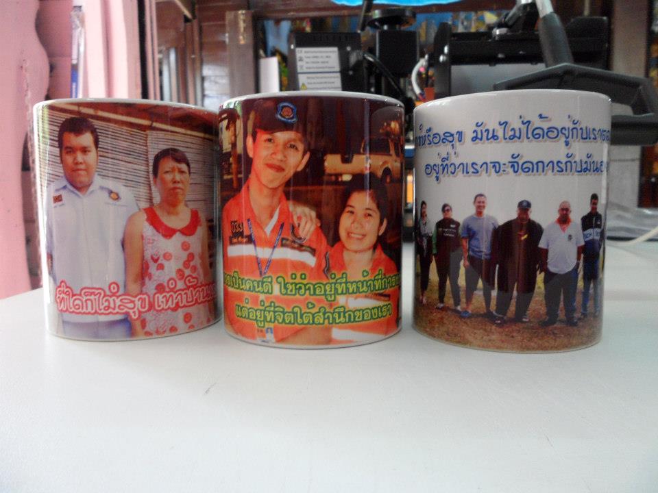 แก้วน้ำพิมพ์ลาย ไม่ลอก สีสดใส คงทน