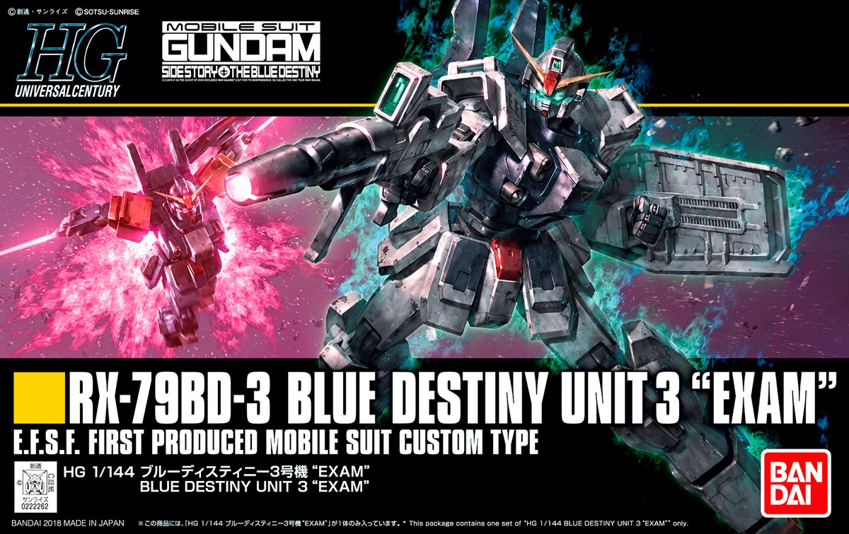 HGUC 1/144 RX-79BD-3 Blue Destiny Unit 3 "EXAM"