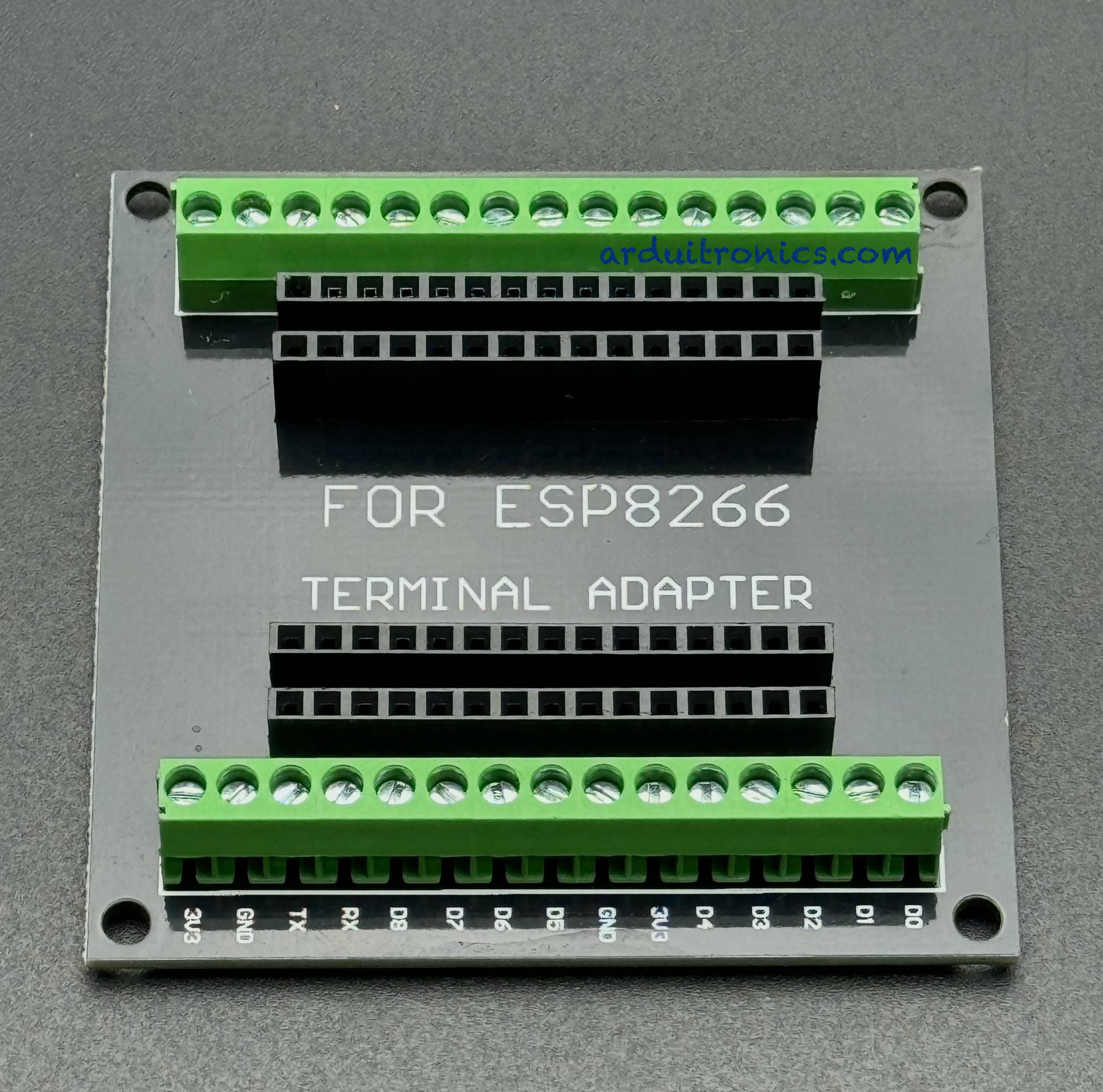 ESP8266 Breakout Board Expansion Board for ESP8266 Module Terminal Adapter PCB สีดำ