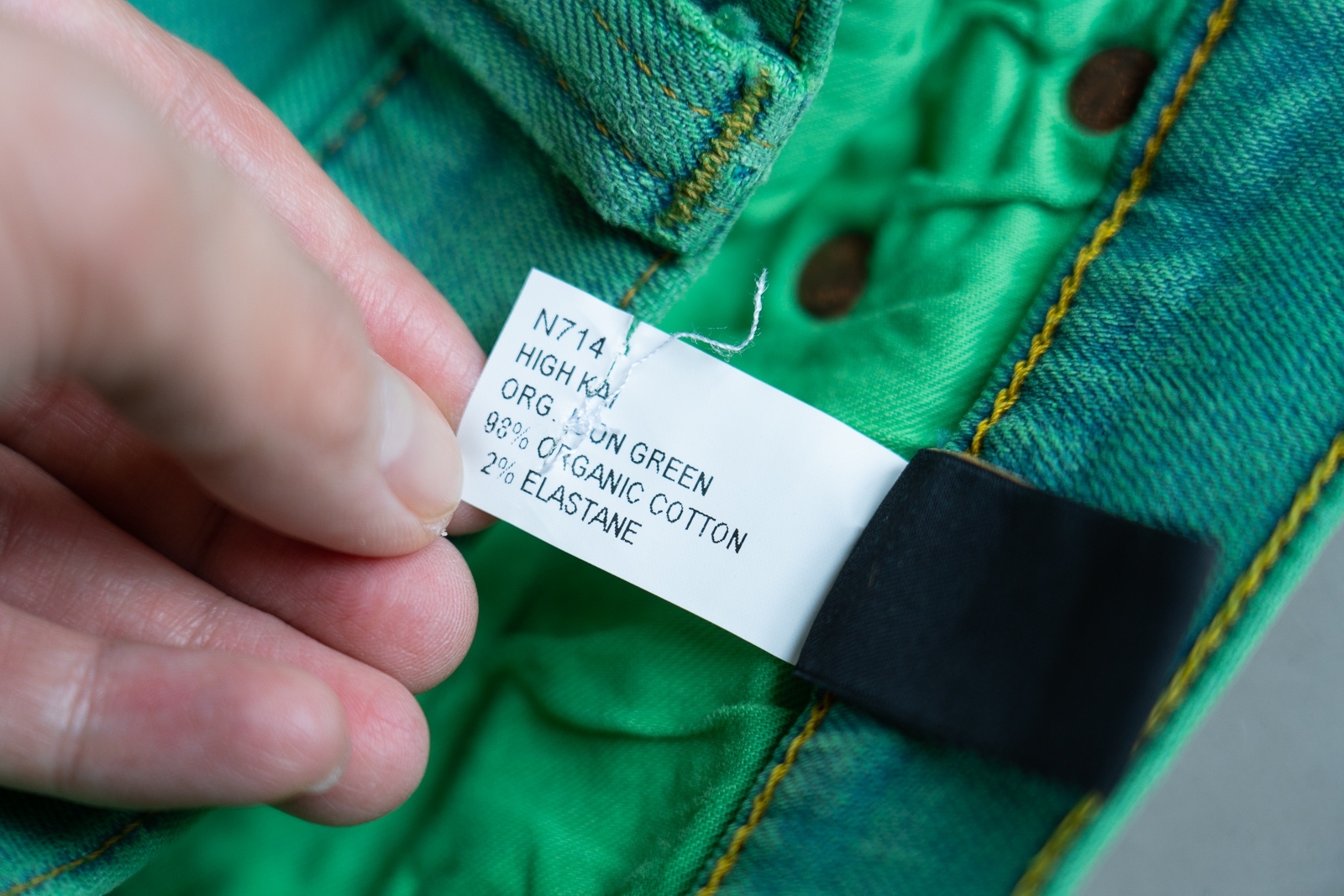 [DEFECT] High Kai Icon Green ยีนส์เขียวเอวสูง ทรงสกินนี่ Nudie Jeans ของแท้ 100%