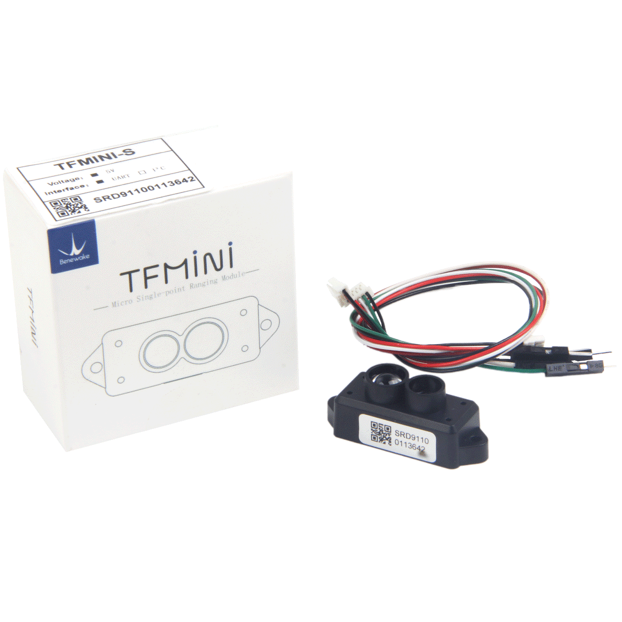 TFmini-S (รุ่นอัพเกรด แทน TFmini เวอร์ชันเก่า)- Micro LiDAR Module (ระยะวัด 0.1m - 12m, UART/I2C)
