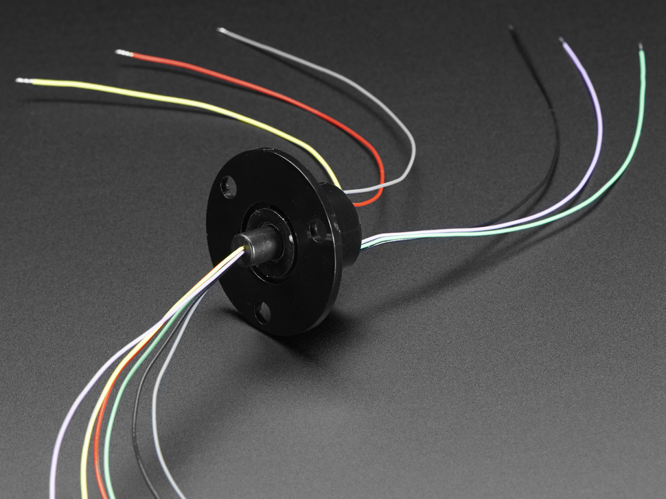 Slip Ring with Flange - 22mm diameter, 6 wires, max 240V @ 2A (ของแท้จาก Adafruit)