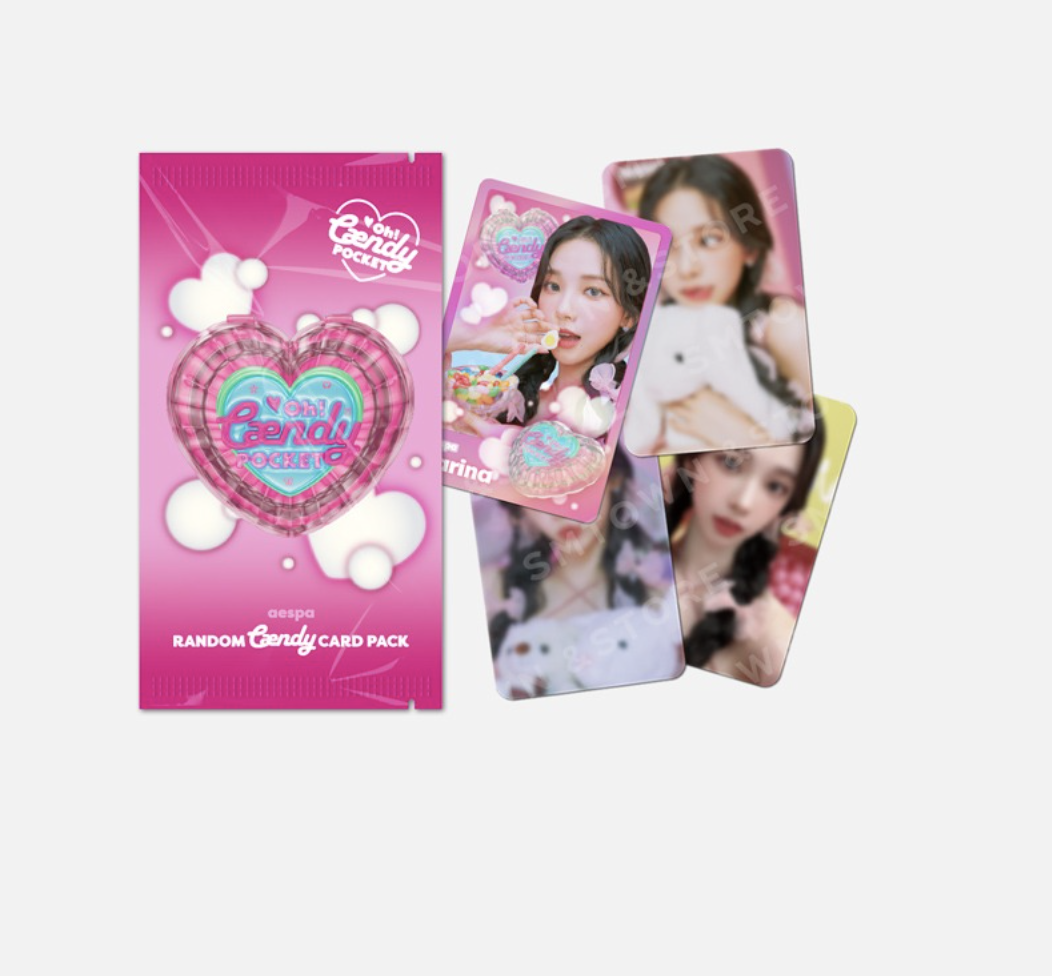aespa -aespa Oh! Caendy Pocket 🍭Part.1 -Random Caendy Card Pack สุ่ม ได้ hologram 1 ใบ + photo card 2 ใบ + selfie card 1 ใบ - พร้อมส่ง