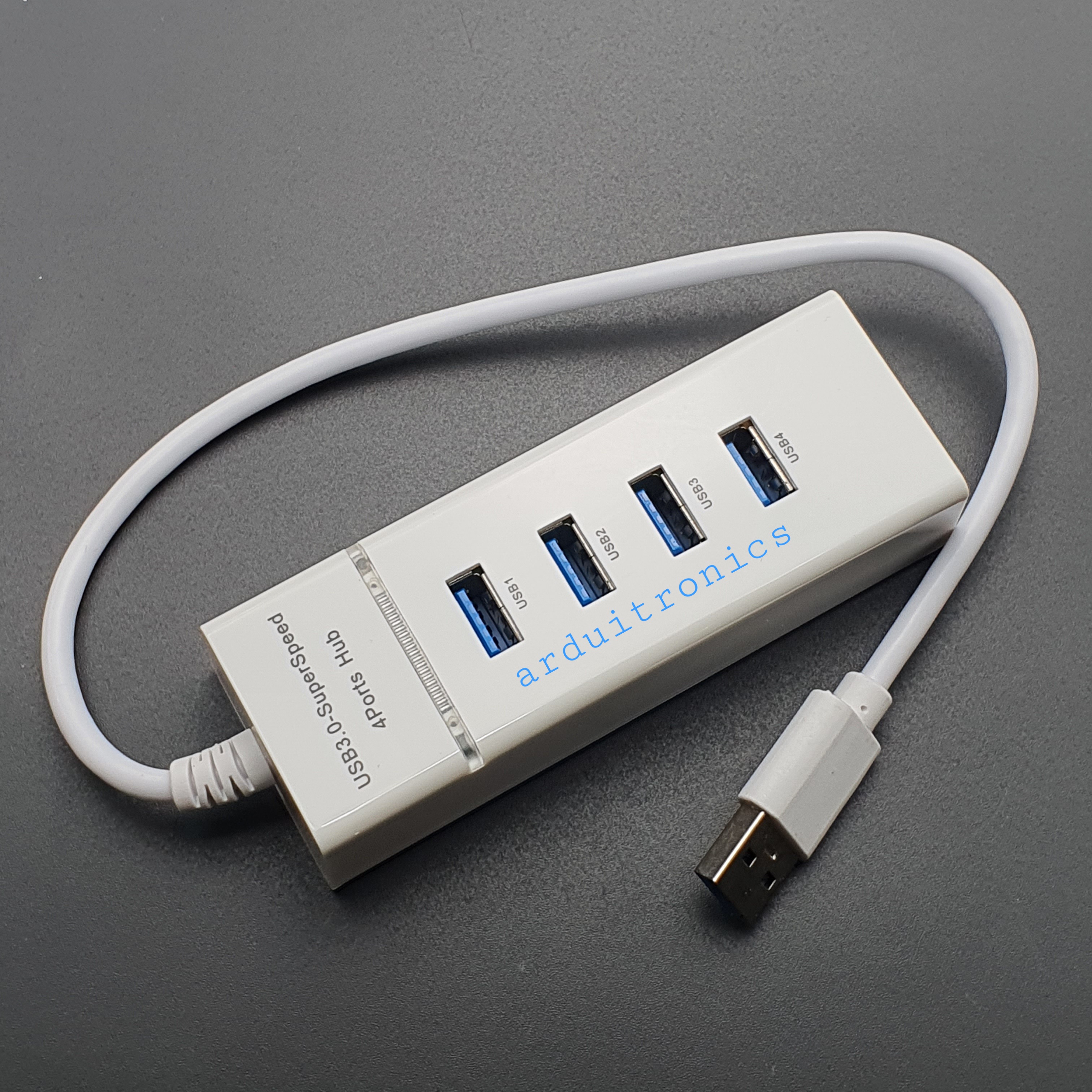 4 Ports USB Hub Super-speed USB3.0 ( White )