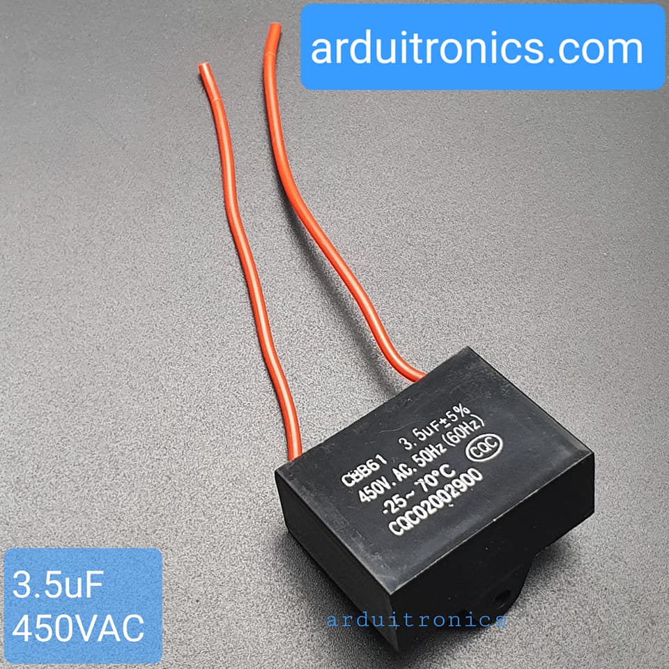 Fan Capacitors คาปาซิเตอร์พัดลม C พัดลม ตัวเก็บประจุพัดลม 450V 3.5 uF
