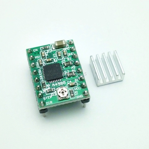 A4988 Stepper Motor Drive Reprap (for 3D Printer) with Heat Sink - Green PCB