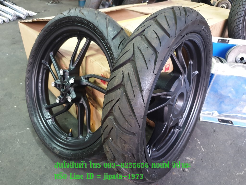(Click 150 i) ชุดวงล้อแม็กพร้อมยาง Honda Click 150 i แท้ (สินค้ามือสอง สภาพ 95%)