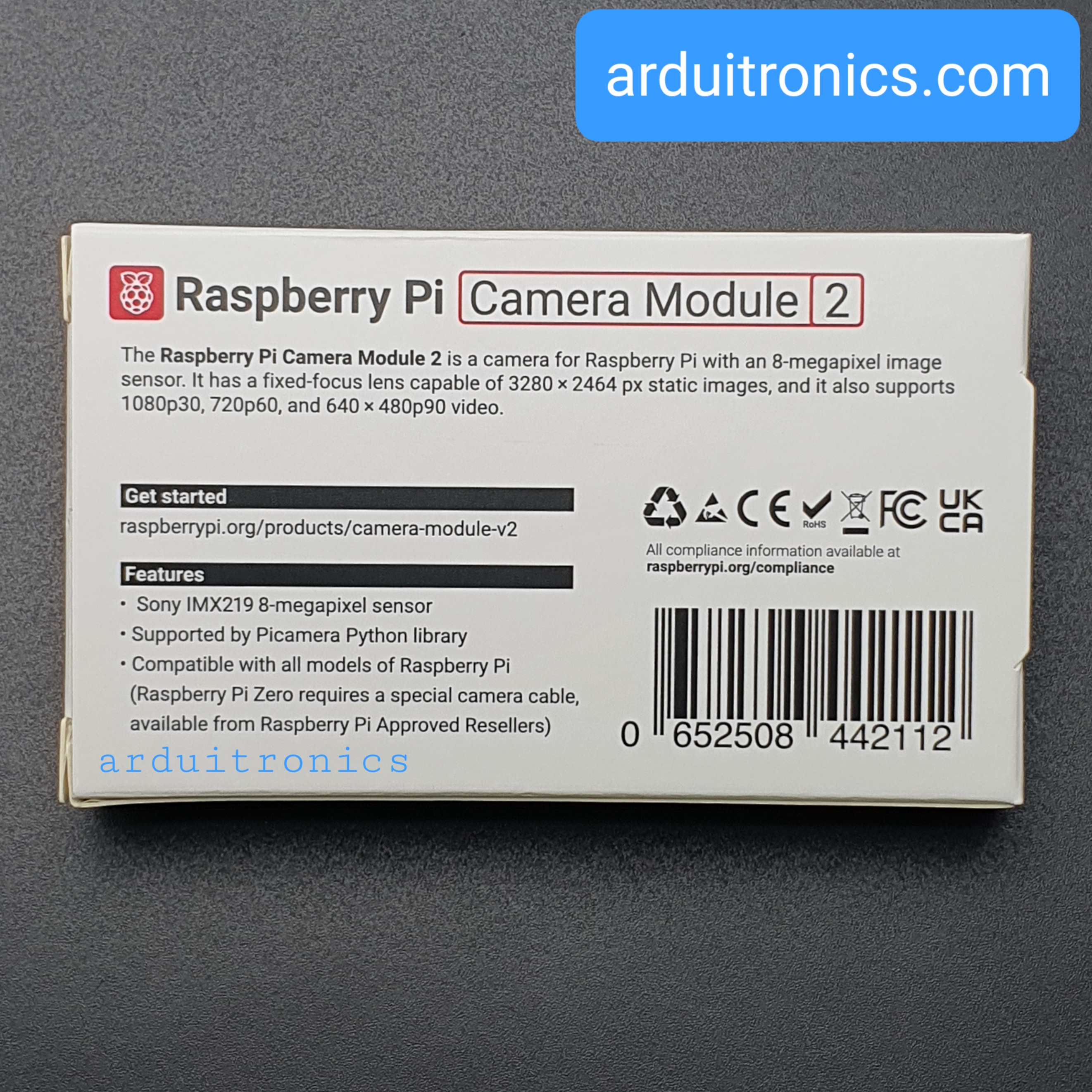 Raspberry Pi Camera V2 - 8MP (RS Component)