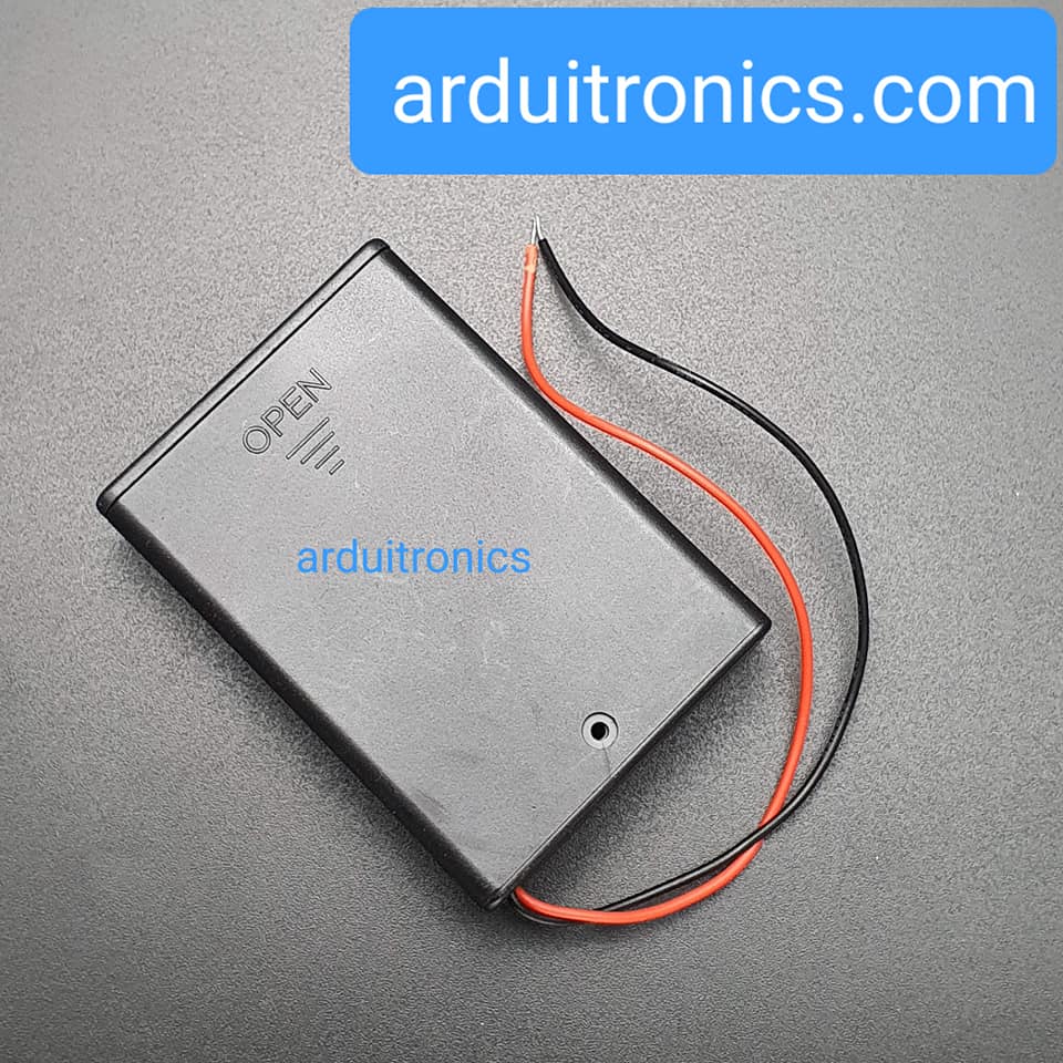 Battery Box รางถ่าน 3 ก้อน AA 4.5V (ก้อนละ 1.5V) แบบมีฝาปิด และมีสวิทช์เปิดปิด