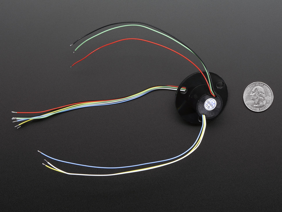 Slip Ring with Flange - 22mm diameter, 6 wires, max 240V @ 2A (ของแท้จาก Adafruit)