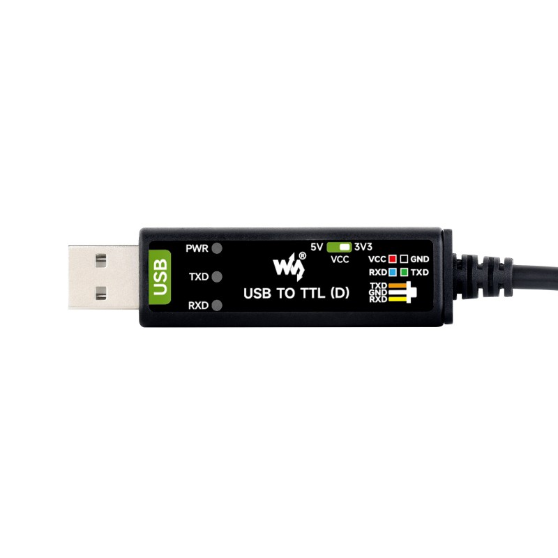 Industrial USB TO TTL (D) Serial Cable, Original FT232RNL Chip, Multi Protection Circuits, Multi Systems Support, Suitable For Raspberry Pi 5 Serial Port Debugging (แท้จาก Waveshare)