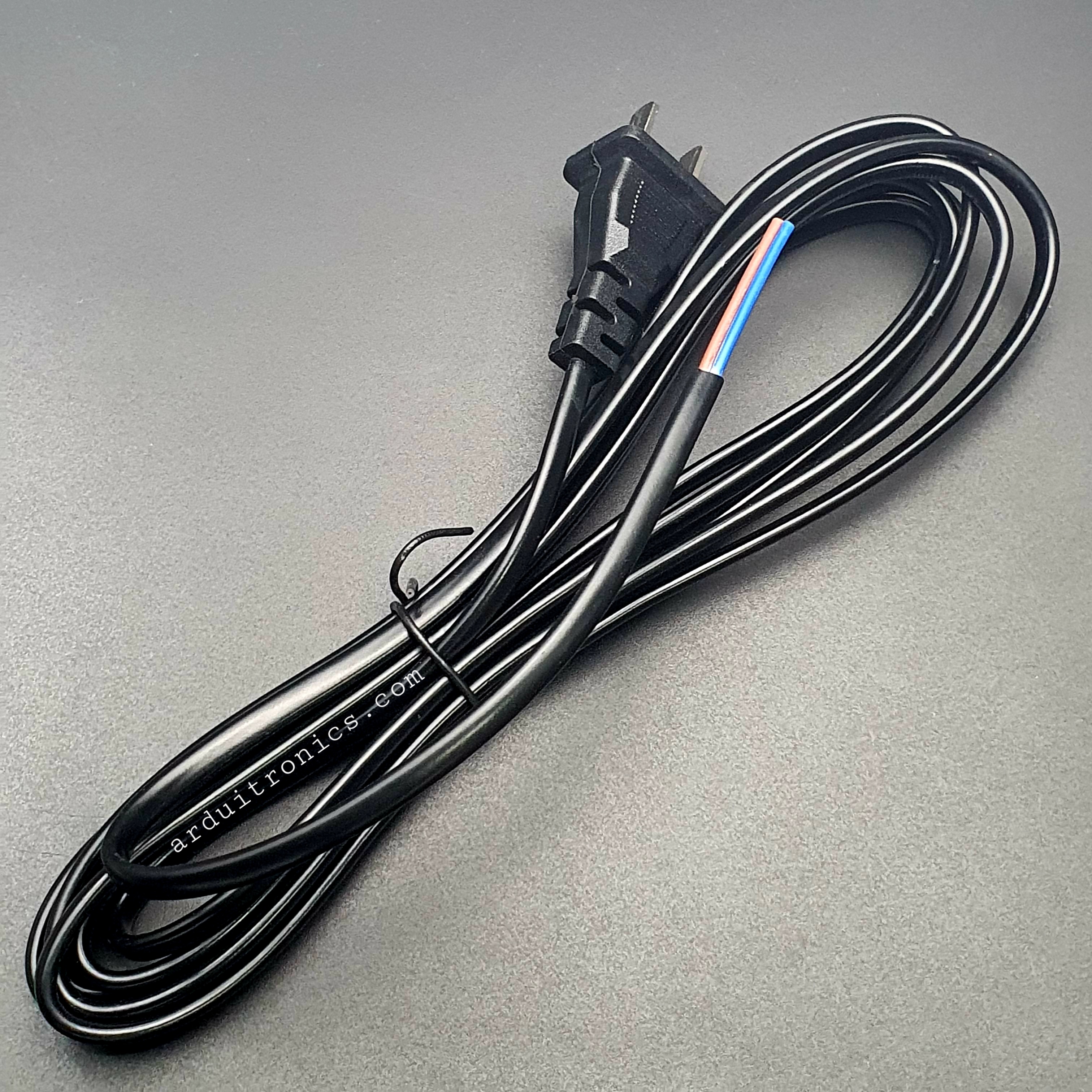 สายไฟพร้อมหัวปลั๊ก ขนาด 2*0.75 ยาว 3m 220V AC/DC 10A