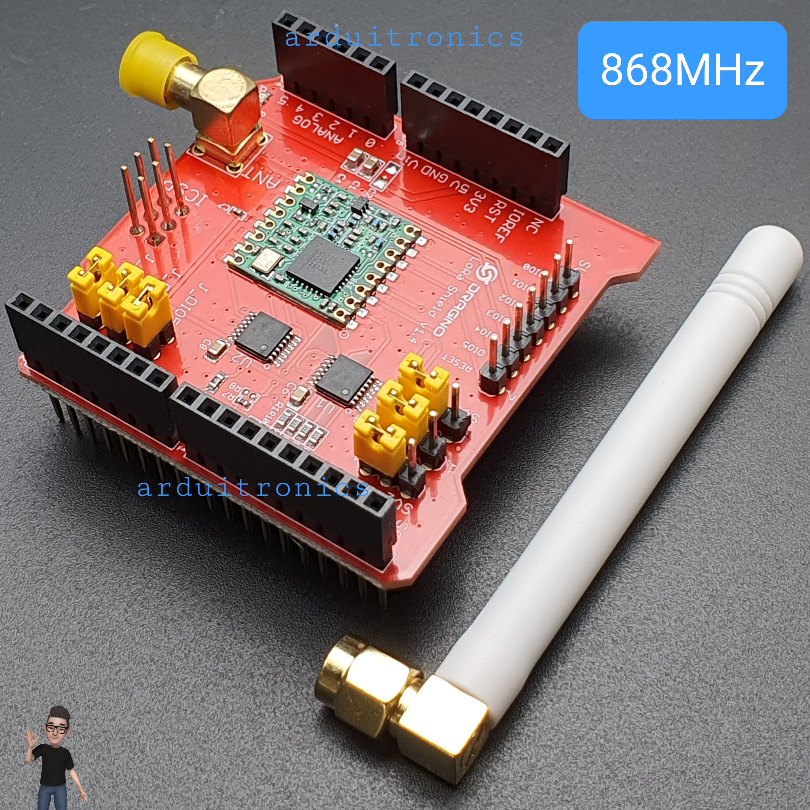 LoRa Shield 868MHz for Arduino Module Lora Shield (แถมเสาอากาศ)