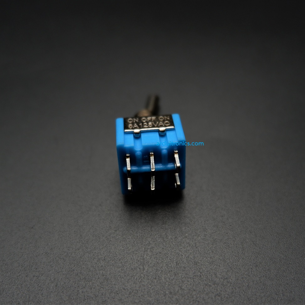 MTS-203 Toggle Switch 6-Pin แบบ On-Off-On (สวิตช์เปิด/ปิด 6 ขา 6A 125V)