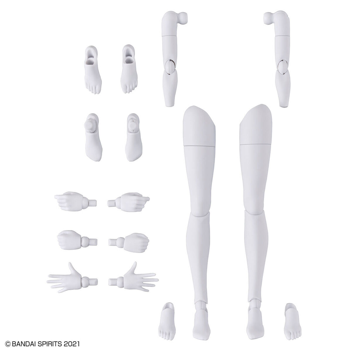 30MS Option Body Parts Arm Parts & Leg Parts (White/Black)