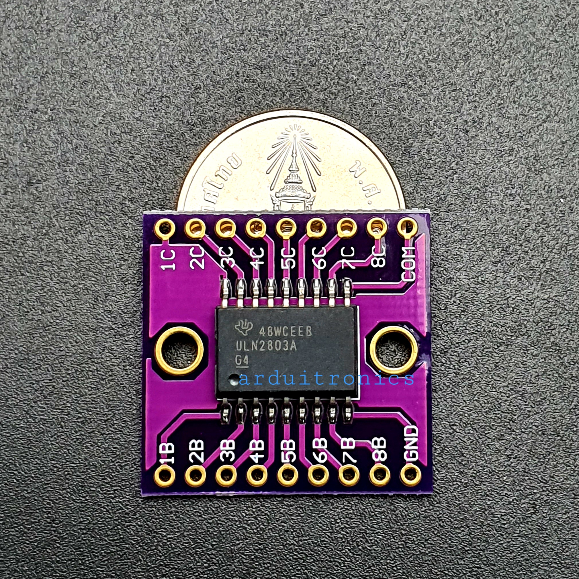 โมดูล ULN2803A Darlington Transistor Arrays Driver Breakout Board ขับโหลด 8 ช่อง สูงสุดช่องละ 500mA