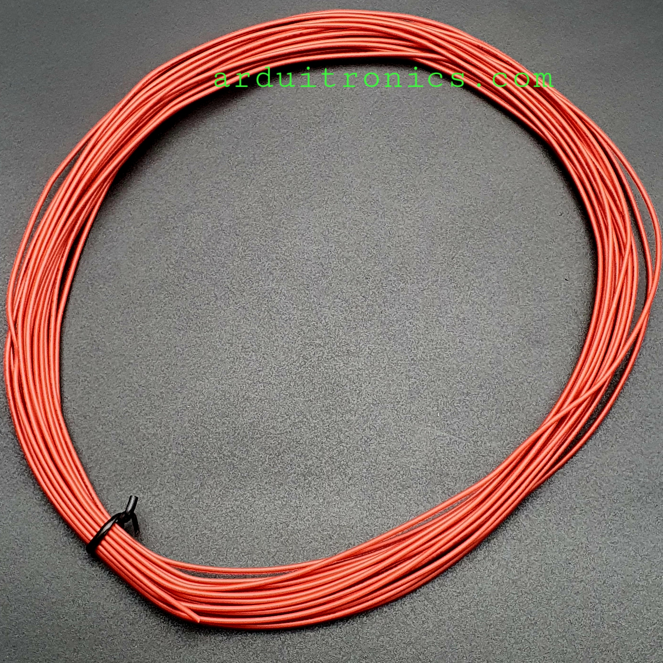 สายไฟอ่อนใส้เต็ม 26AWG UL1007 ความยาว 10 เมตร (สีแดง)