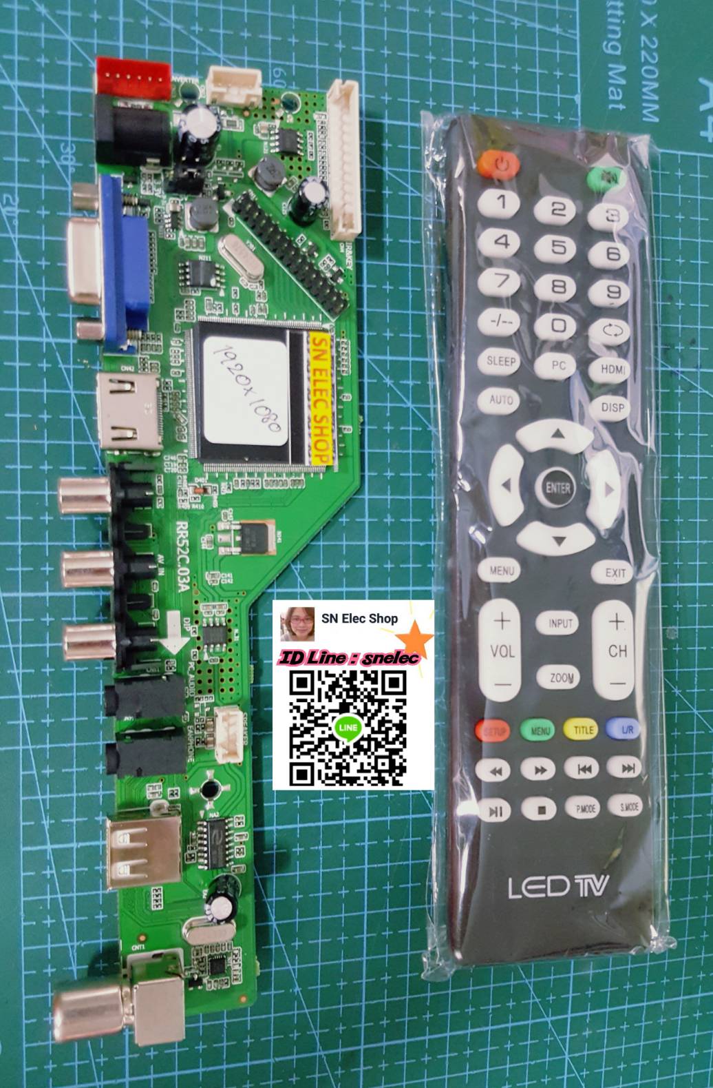 Main Board Universal ระบบ Digital รุ่น RR52C.03A บอร์ด+ รีโมท